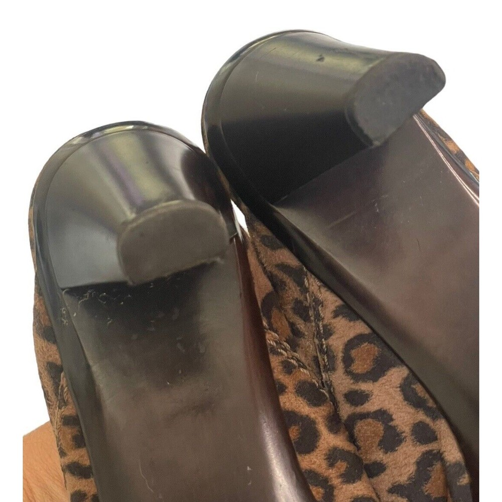 Stuart Weitzman Leopard Print Studded Clogs Black… - image 8